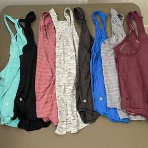 LULULEMON lot of tank tops size 8